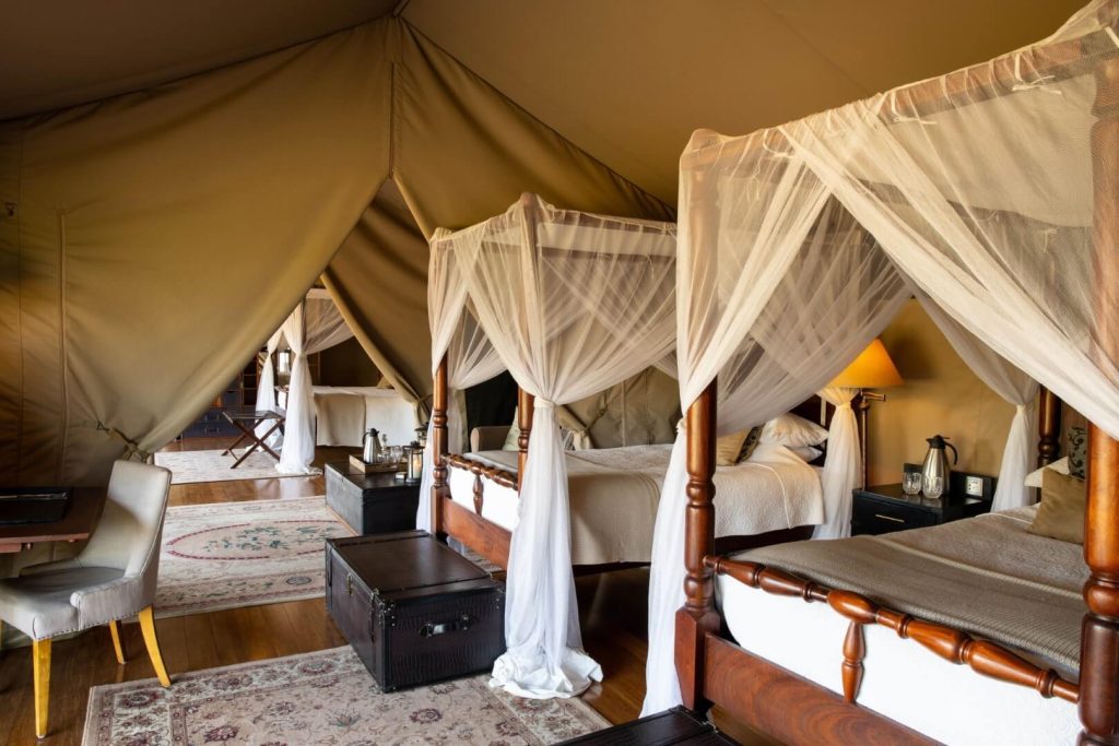 Elewana Sand River Family Tent interior Szenisch Africa Safaris & Expeditions